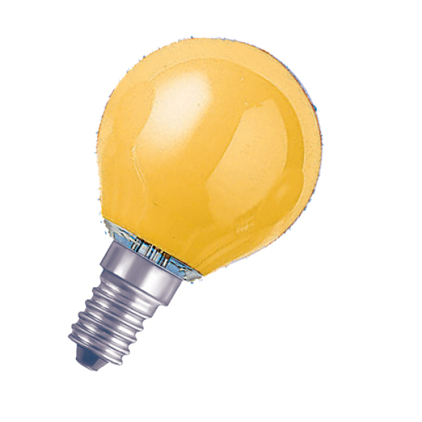 Tropfenlampe 25W E 14 gelb